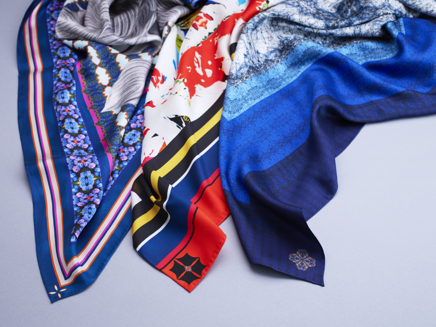 Jim Thompson Thai Silk scarf collection designed by LVK